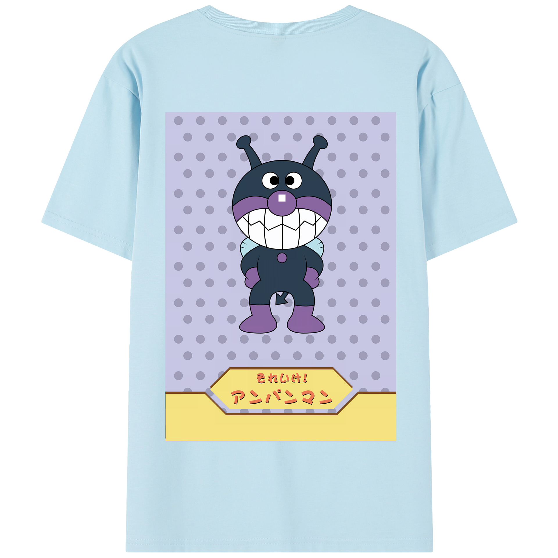（画像用） アンパンマン Anpanman 綿100％半袖Tシャツ（背面プリント）
